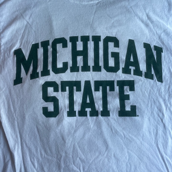 MSU Spartans White Long Sleeve T-shirt Small - Picture 2 of 8